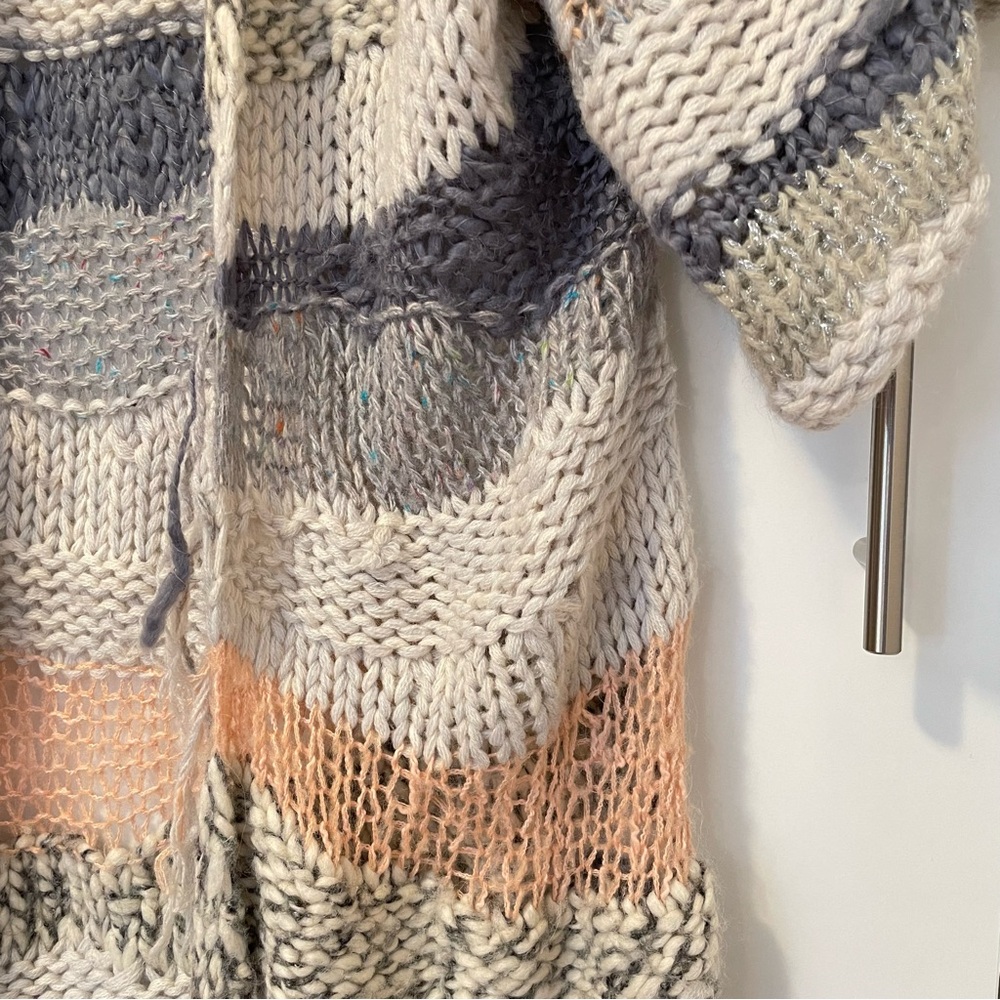 Free People Sands of Time Long Cardigan Slouchy Sweater Size Small - Picture 7 of 13